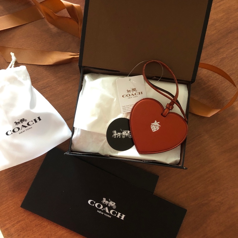 Clear out Coach Heart Bag Charm